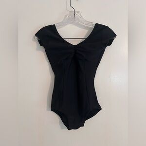 ABT Black Cap-Sleeve Leotard